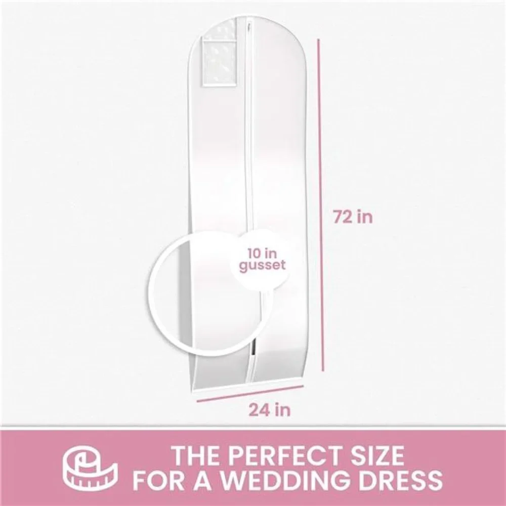 Wedding Dress Garment Bag Great Cover For Storage Or Travel Bridal Gown &Dresses